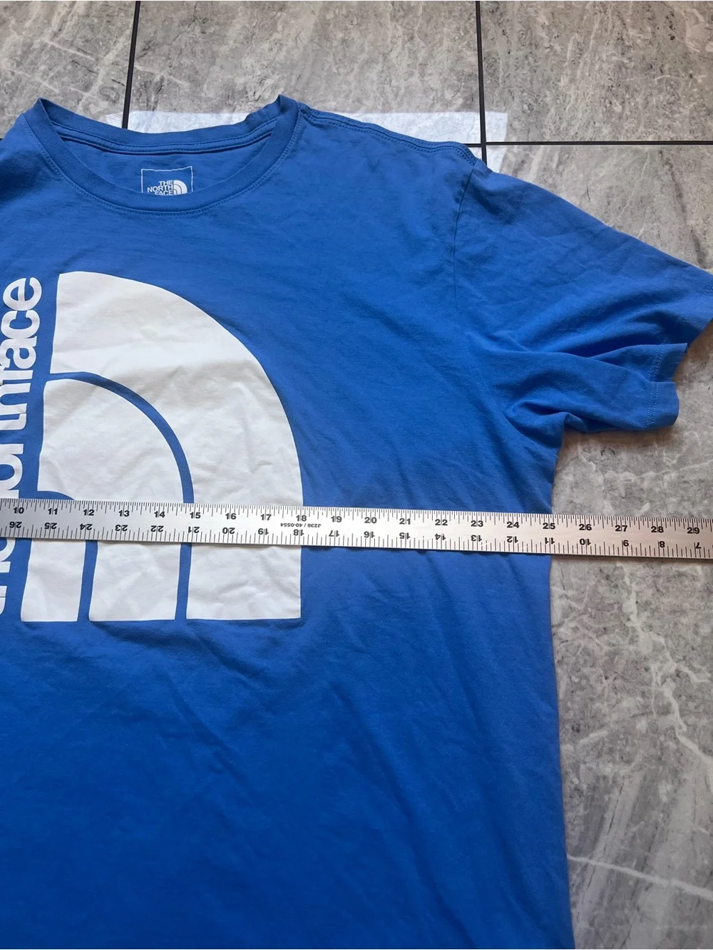 The North Face Mens Blue/White Jumbo Half Dome Short Sleeve Graphic T-Shirt 2XL